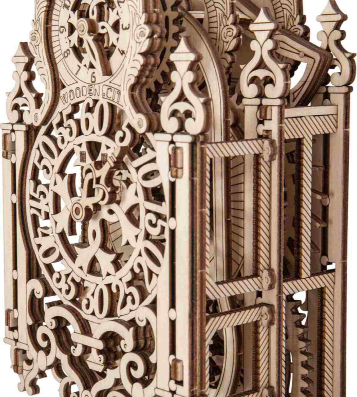 Model 3D Królewski Zegar Wooden.City drewniany